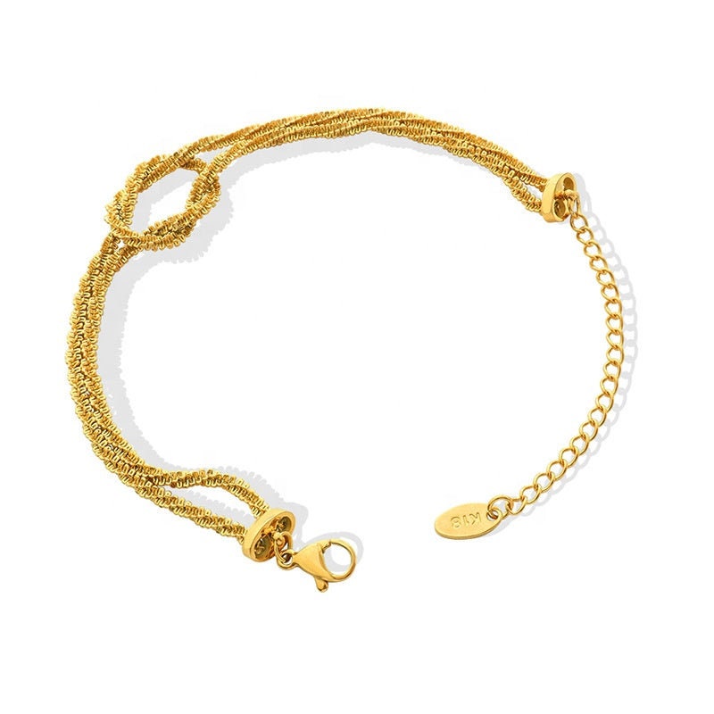 Rose Gold Gabine Chain Bracelet -